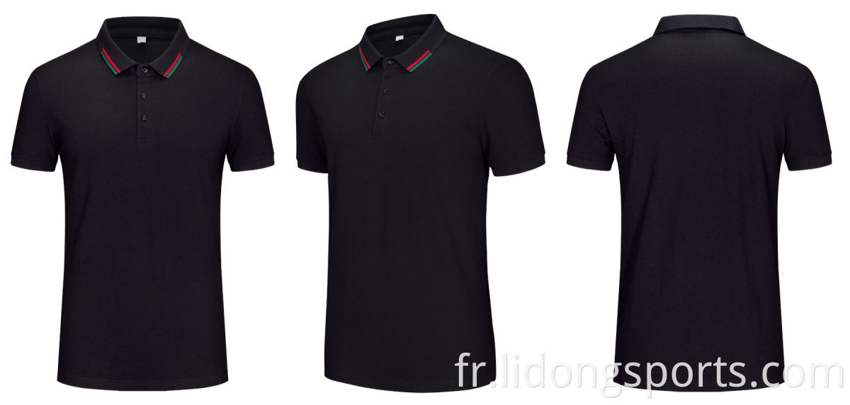 Chaud Selling Haute Qualité T-shirts Hommes Oem Polo T-shirt Plain Noir